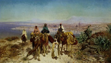 アラブのキャラバン エドモンド・バーニンジャー Oil Paintings